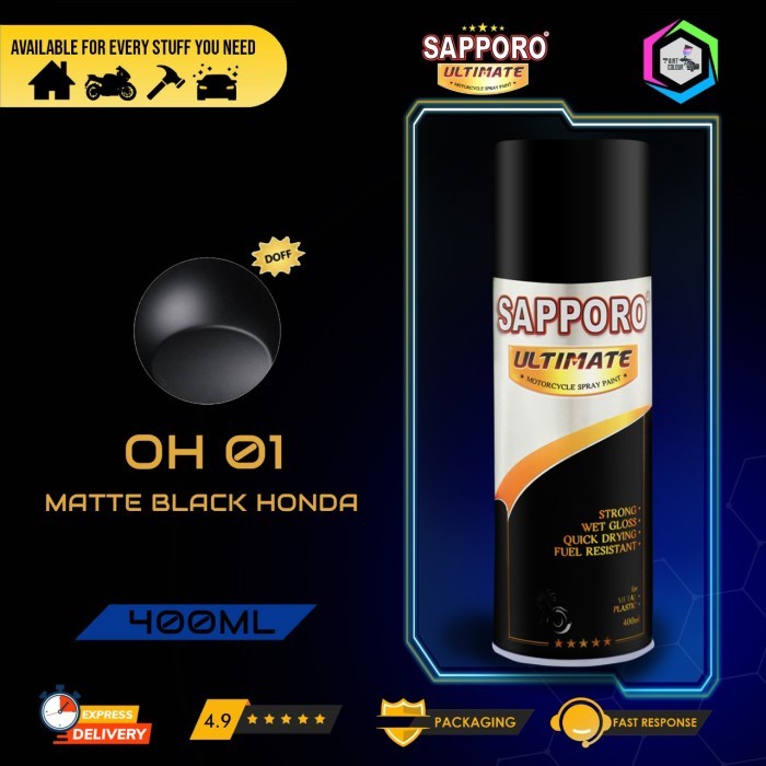 SAPPORO ULTIMATE Colour Cat Semprot OH01 MATTE BLACK HONDA 400cc