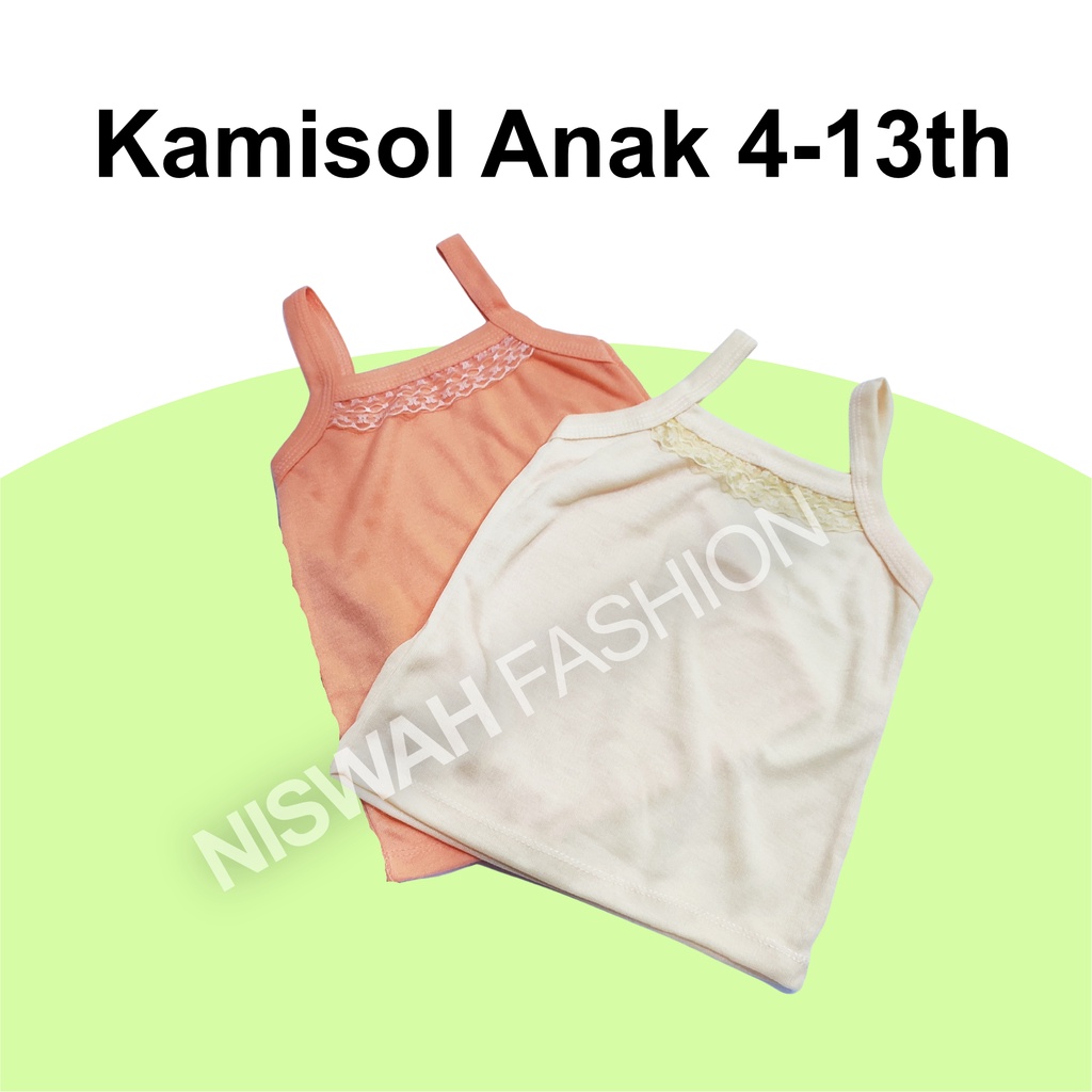Tanktop Remaja - Singlet Anak  Kaos Kamisol Putih Warna Tali Kecil
