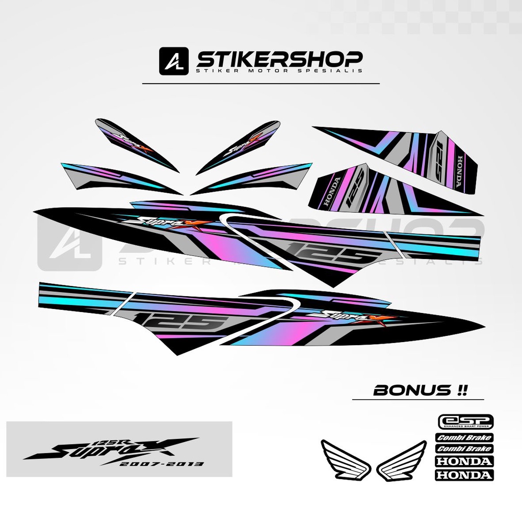 STRIPING SUPRA X 125 / CW / SW / WAVE 125 / STIKER SUPRA / STICKER / VARIASI / ORI / SUPRA X 125 / W