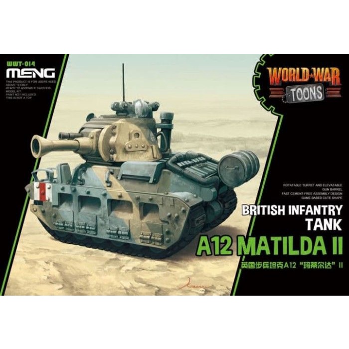 Meng World War Toon British infantry tank A12 Matilda II