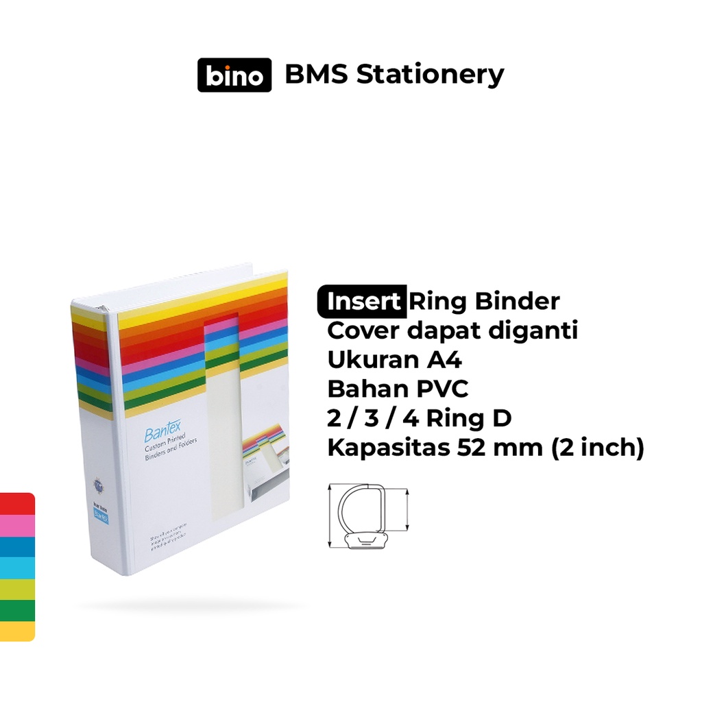 

[BMS Surabaya] Bantex INSERT Ring Binder Ukuran A4 | Kapasitas 52 mm