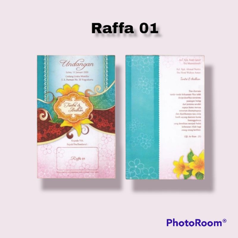 RAFFA 01 | Blangko Undangan Pernikahan | Undangan Pernikahan | Kartu Undangan Nikah | Kartu Undangan
