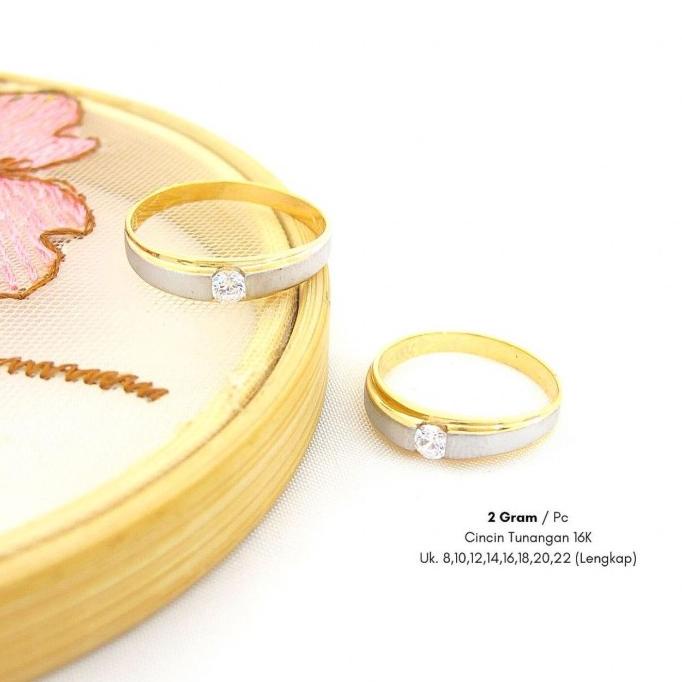 [COD] Cincin tunangan emas asli kadar 700 70% 16k couple 2 gram wedding gr g BERKUALITAS Kode 732