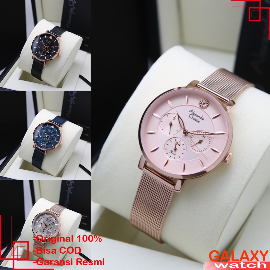 ALEXANDRE CHRISTIE WANITA ORIGINAL GARANSI RESMI 1 TAHUN JAM TANGAN WANITA ALEXANDRE CHRISTIE AC ALE