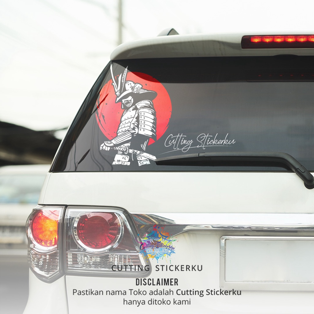Cutting Stiker Samurai Katana Variasi Motor Mobil Sticker Timbul Keren Nyala Dasbor Spakbor Visor Body Kaca Helm Laptop Hologram Reflective Tahan Air Bodi Samping Nama Scoopy Vario Beat NMAX PCX Vespa Aesthetic Pickup Anime Windshield Kustom Modif