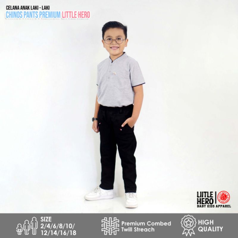 Celana Chino Chinos Panjang Anak Laki Laki Cowok Little Hero Terbaru 1 2 3 4 5 6 7 8 9 10 11 12 13 Tahun