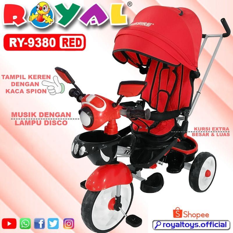 Termurah Toko Sepeda/Sepeda Roda 3 anak/Sepeda royal 9380/royal 8580 cps