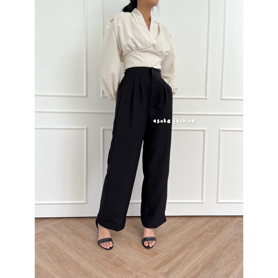 ASOKA Alea Pants 997 - Loose Pants Trouser - Celana Kulot - Celana Kantor Wanita