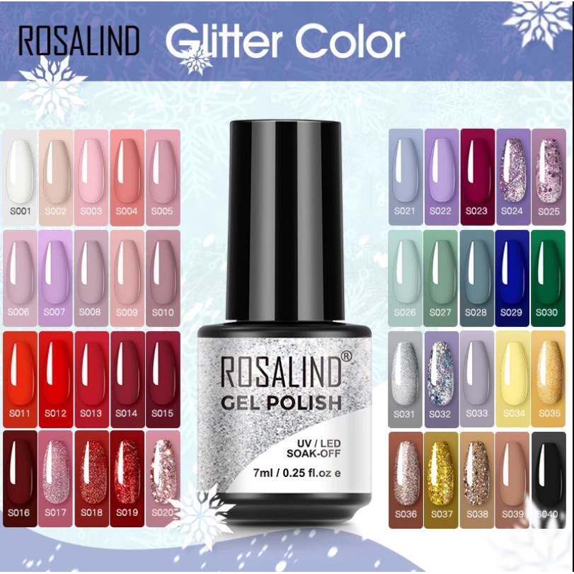 S41 - S60 7ml nail polish gel halal Rosalind import- Bright Nail Polish