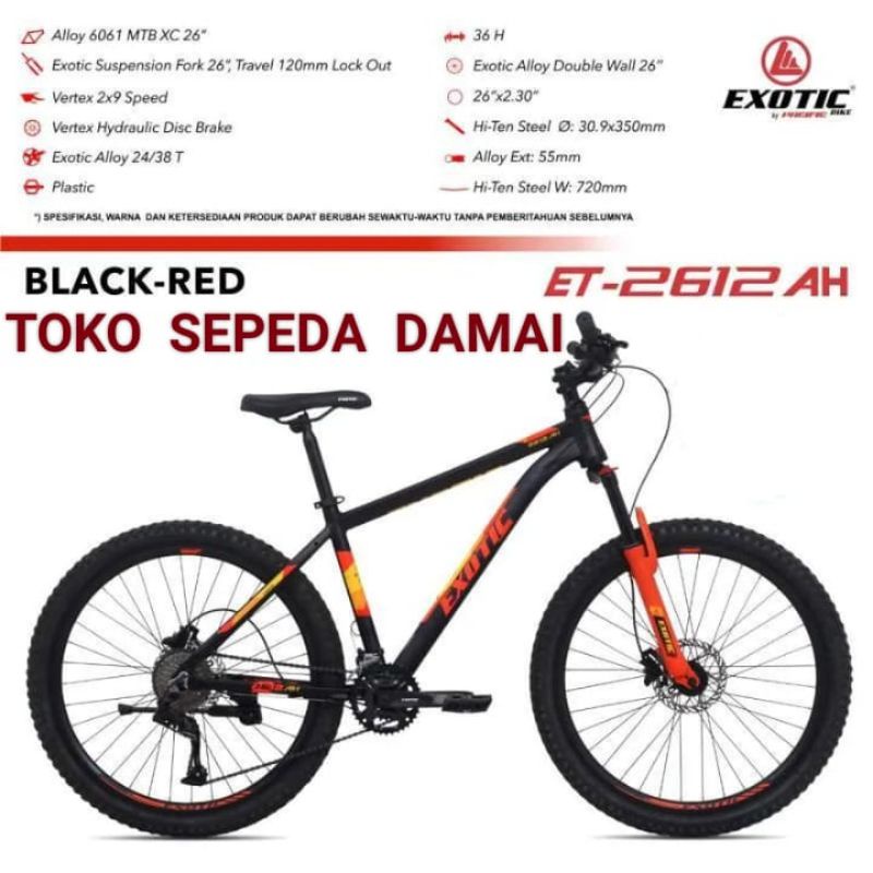 SEPEDA MTB GUNUNG 26 27.5 EXOTIC 2612AH