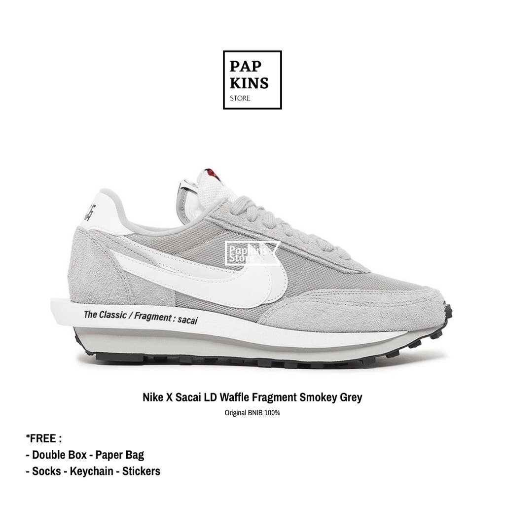 ld waffle sacai fragment smoke grey