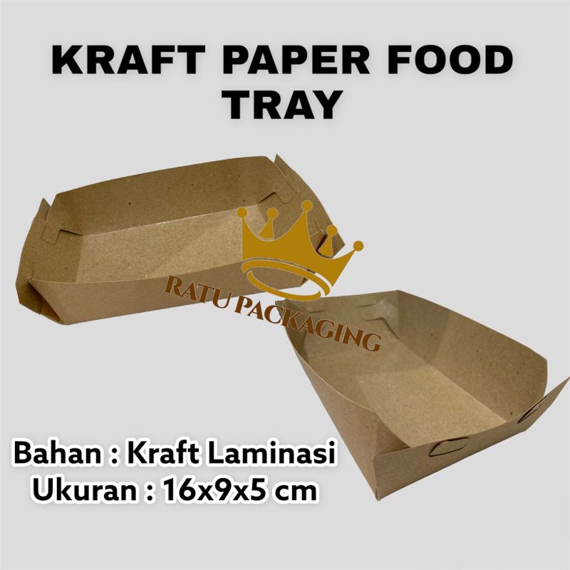 

RATU | Dos KRAFT PAPER FOOD TRAY LAMINASI