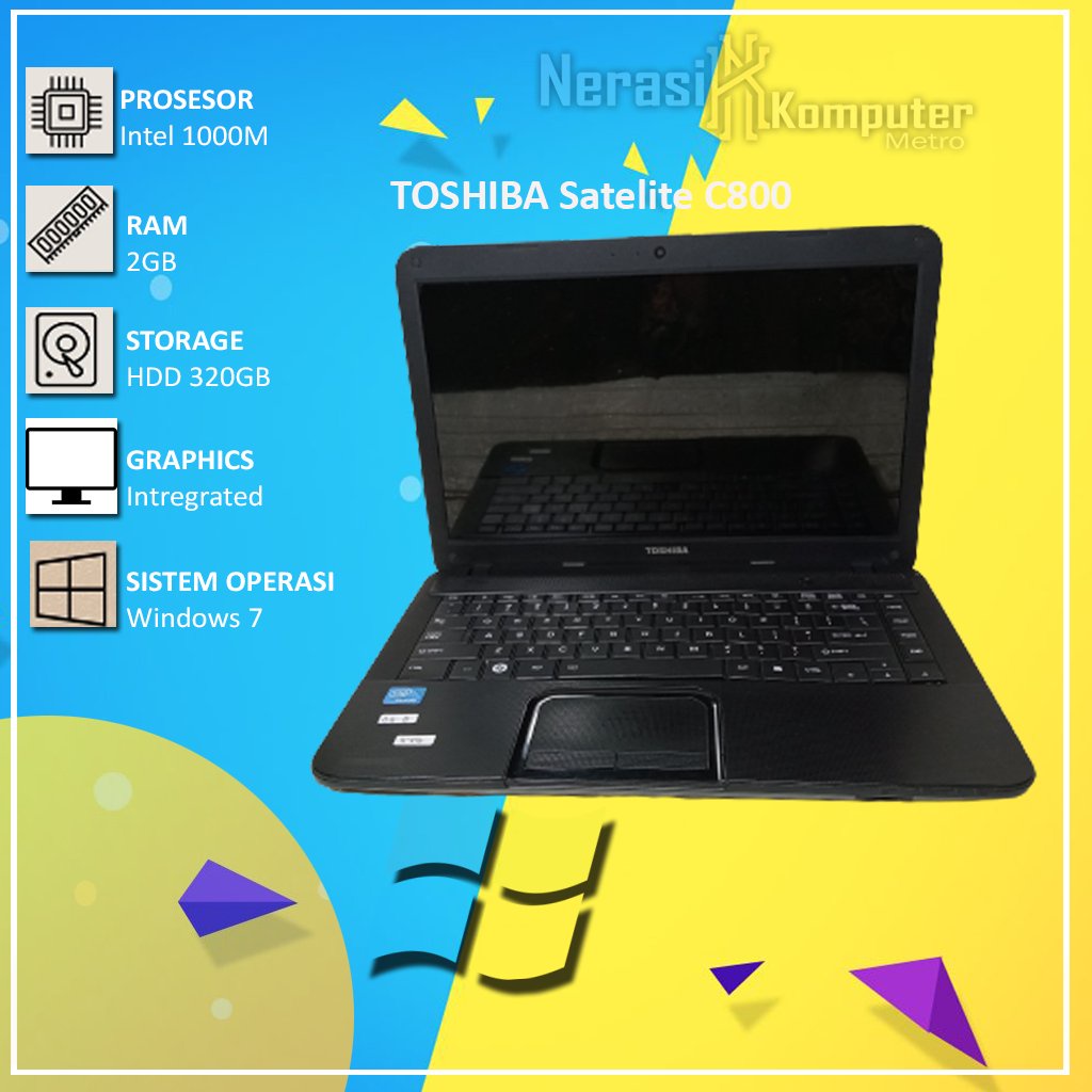 Laptop Second Toshiba Satelite C800