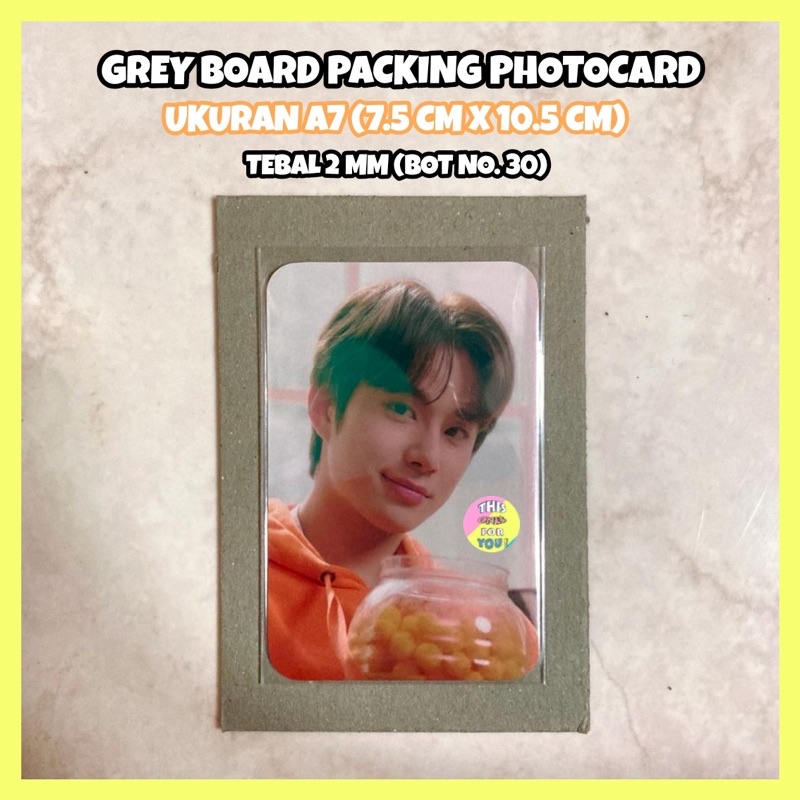 

[READY] Karton Grey Board YB ukuran A7 2mm untuk Packing Photocard Trading Card PC TC KPOP Yellow Board Murah Lembaran Ecer Eceran Satuan