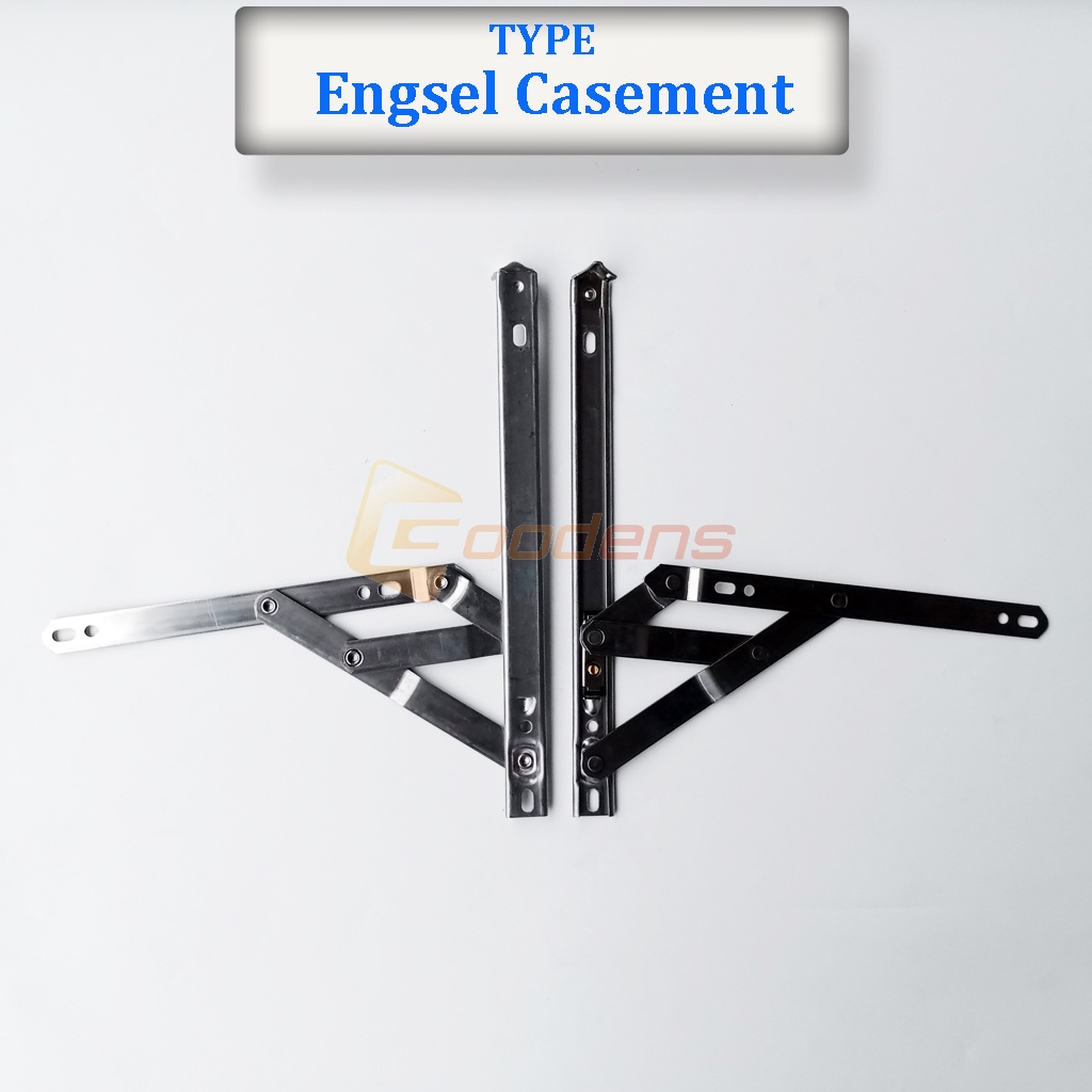 Engsel Casement 16 inch Kesmen Engsel Jendela Aluminium Stainless Steel