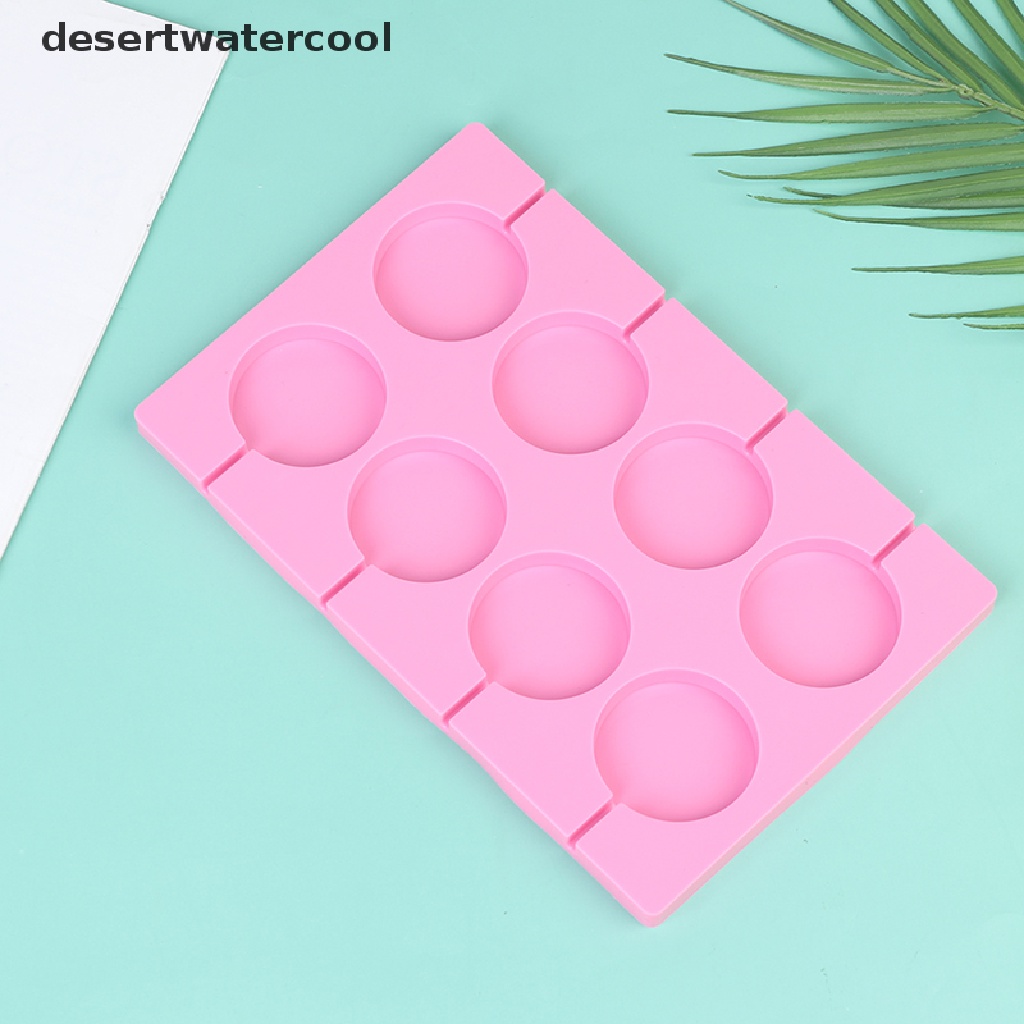 Deid Cetakan Permen Lolipop / Kue 8 Lubang Bentuk Bulat Besar Bahan Silikon