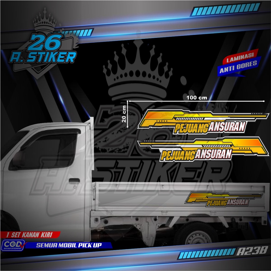 Stiker Bak Samping Pick Up L300, Futura, new carry, dll, Stiker Vinyl Custom Stiker Variasi All Pick