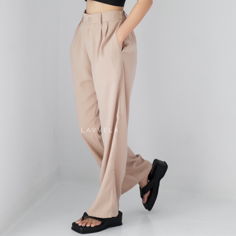 BROOKLYN KULOT PANTS | CELANA BASIC PANTS | BAGGY PANTS | CELANA BAHAN POLYESTER | CELANA KULOT WANITA | CELANA KARGO | KOREAN PANTS | LAVVELA