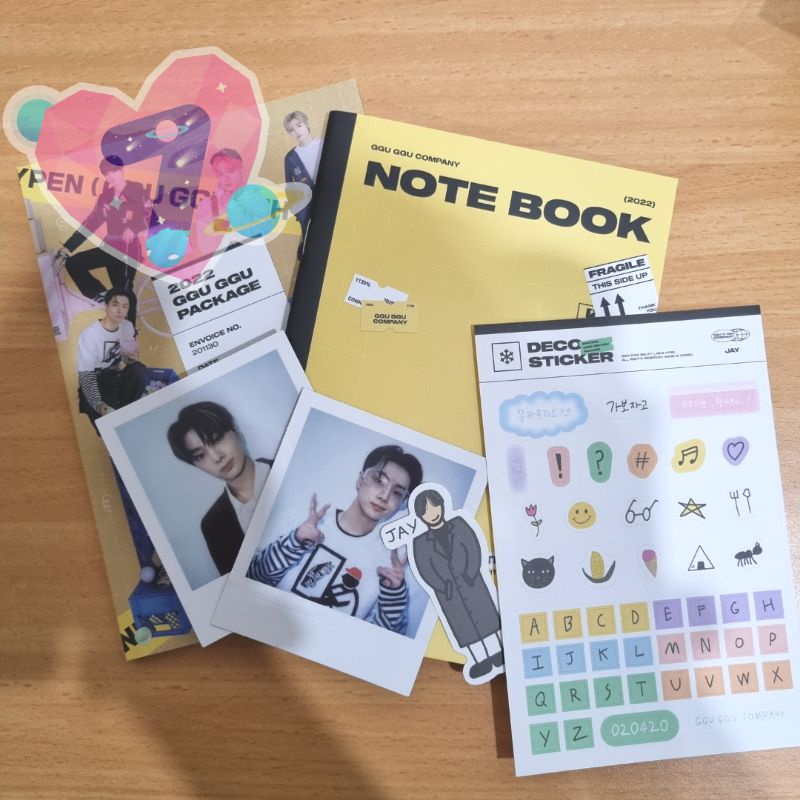 Ggu Ggu Company Enhypen Note Book + Photo Album Jay Polaroid sticker set | Gguggu 2022