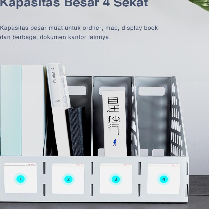 

11.11✔️Deli File Tray / Rak Box File Bahan Plastik Dua Warna 3/4 Sekat 78990 78991|RA5