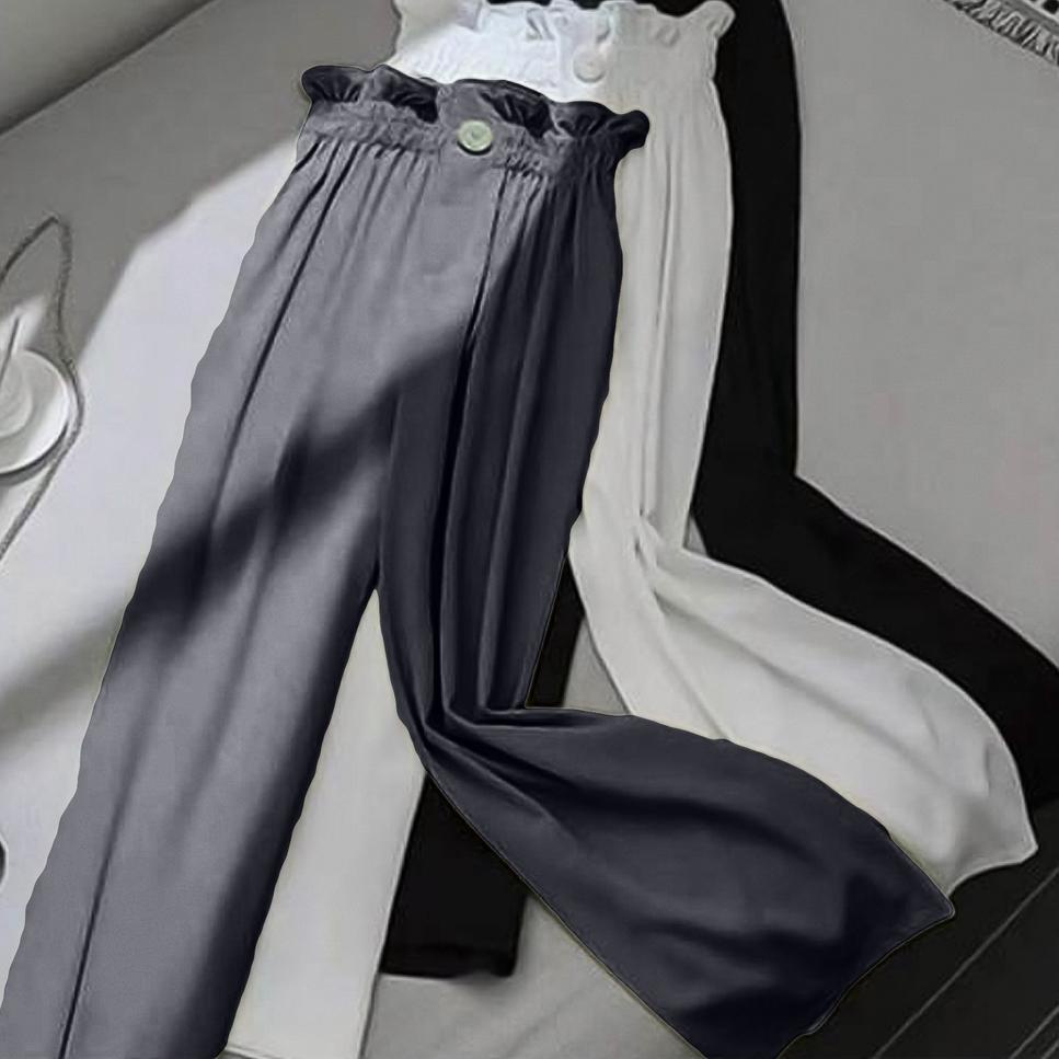 Recomended Celana Wanita Kulot Panjang Terbaru 2022 Model Korea Leg Highwaist Pinggang Karet Elastis