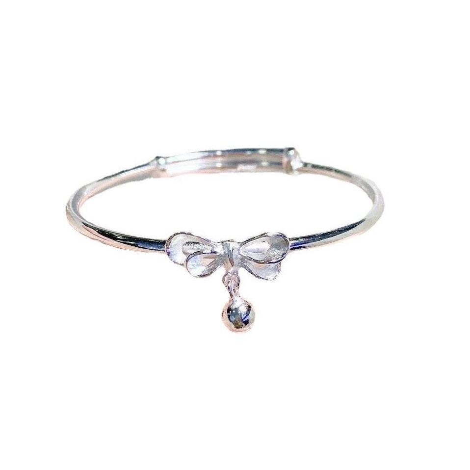 Gelang Tangan Silver Simple Hias Pitalonceng Untuk Wanita