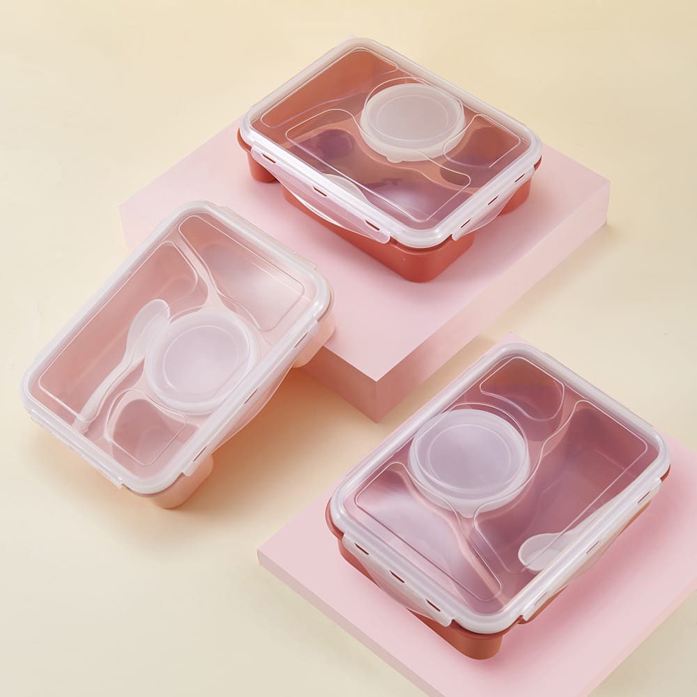 ☀ Sunly ☀ A217 LUNCH BOX Kotak Makan 4 Sekat