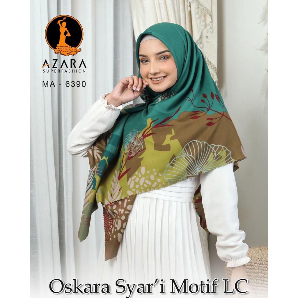 [ PART 1 ] AZARA OSKARA SYAR'I LC, BAHAN VOAL PREMIUM IMPORT, UKURAN 130X130 CM, HIJAB SEGI EMPAT SYAR'I MOTIF