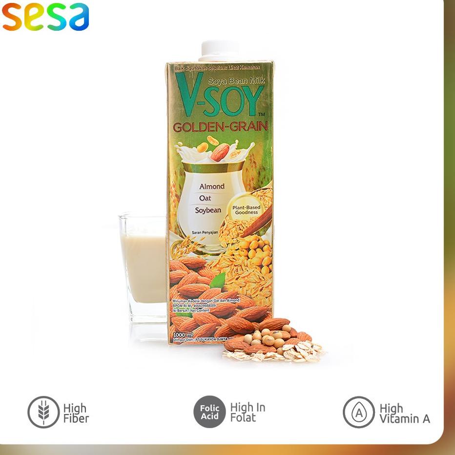 

✨10.10✨ V-Soy - Soya Bean Milk Golden Grain 1 Liter !