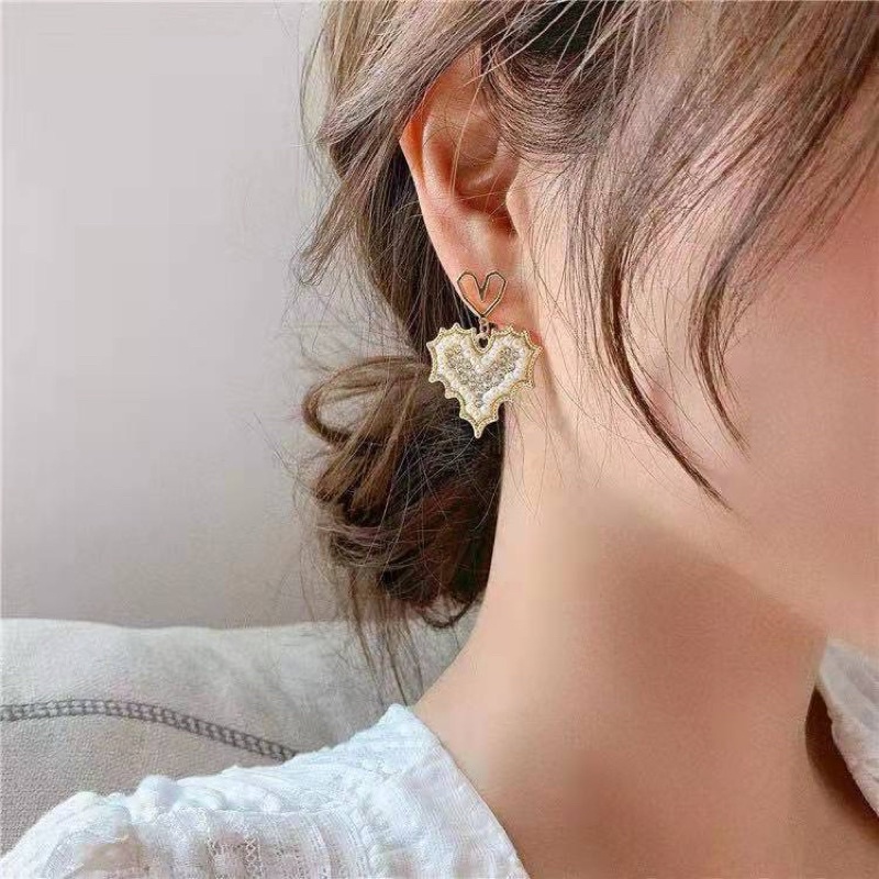 Anting E371 Silver Sterling 925 untuk Fashion Wanita anting