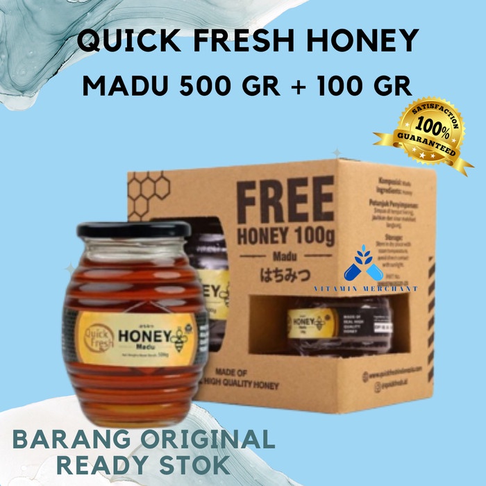 

QUICK FRESH Honey - Madu 500 gr JAR - plus 100 gr