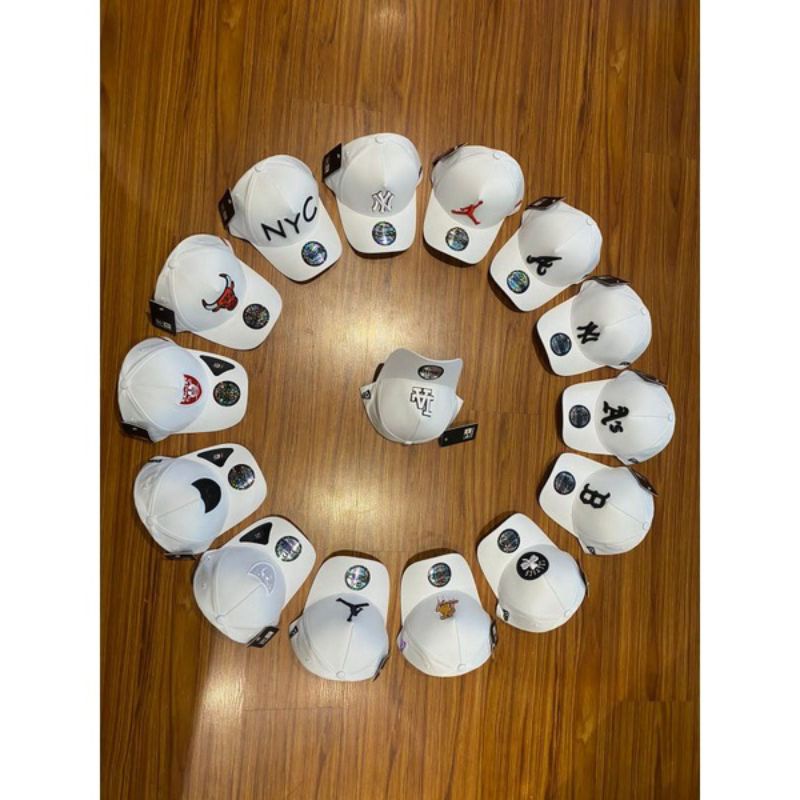 Topi baseball putih Jordan NY Atlanta braves Raiders Chicago Topi baseball NBA topi import