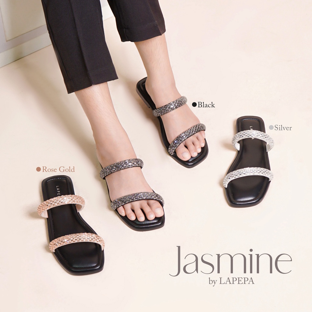 LAPEPA JASMINE Sandal wanita casual sendal teplek slop sandal terbaru model blink tatakan empuk kekinian