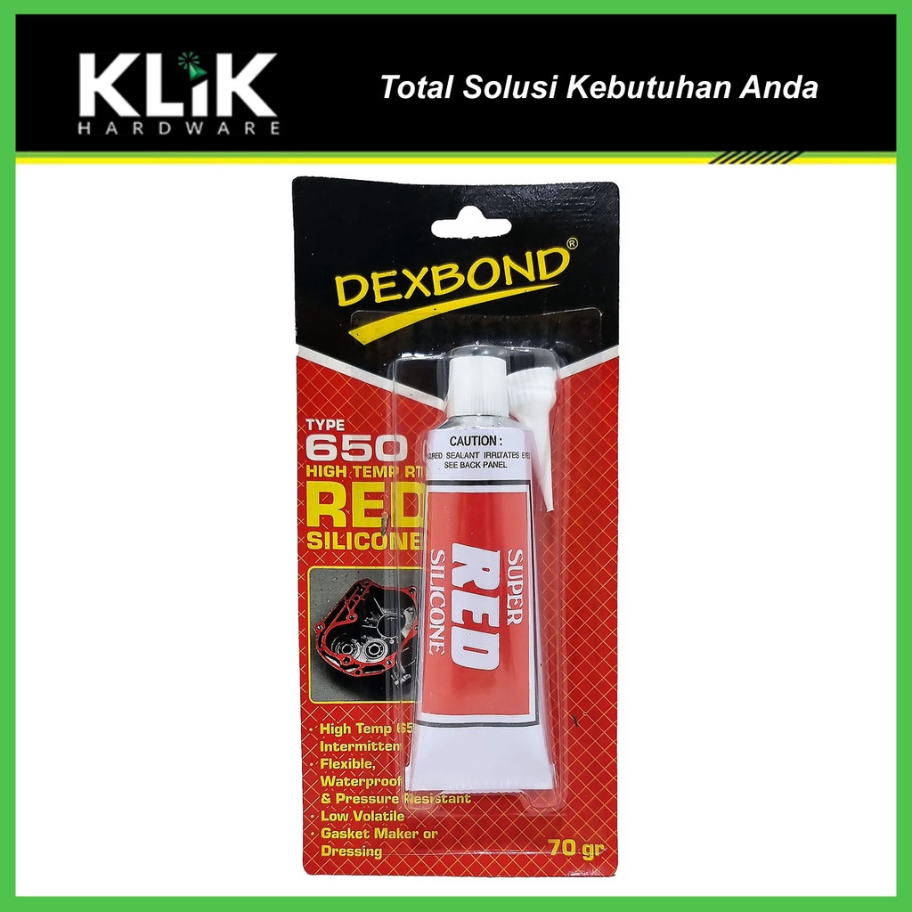 Dexbond Red Silicone 70 gram - Lem Silikon Sealer Merah