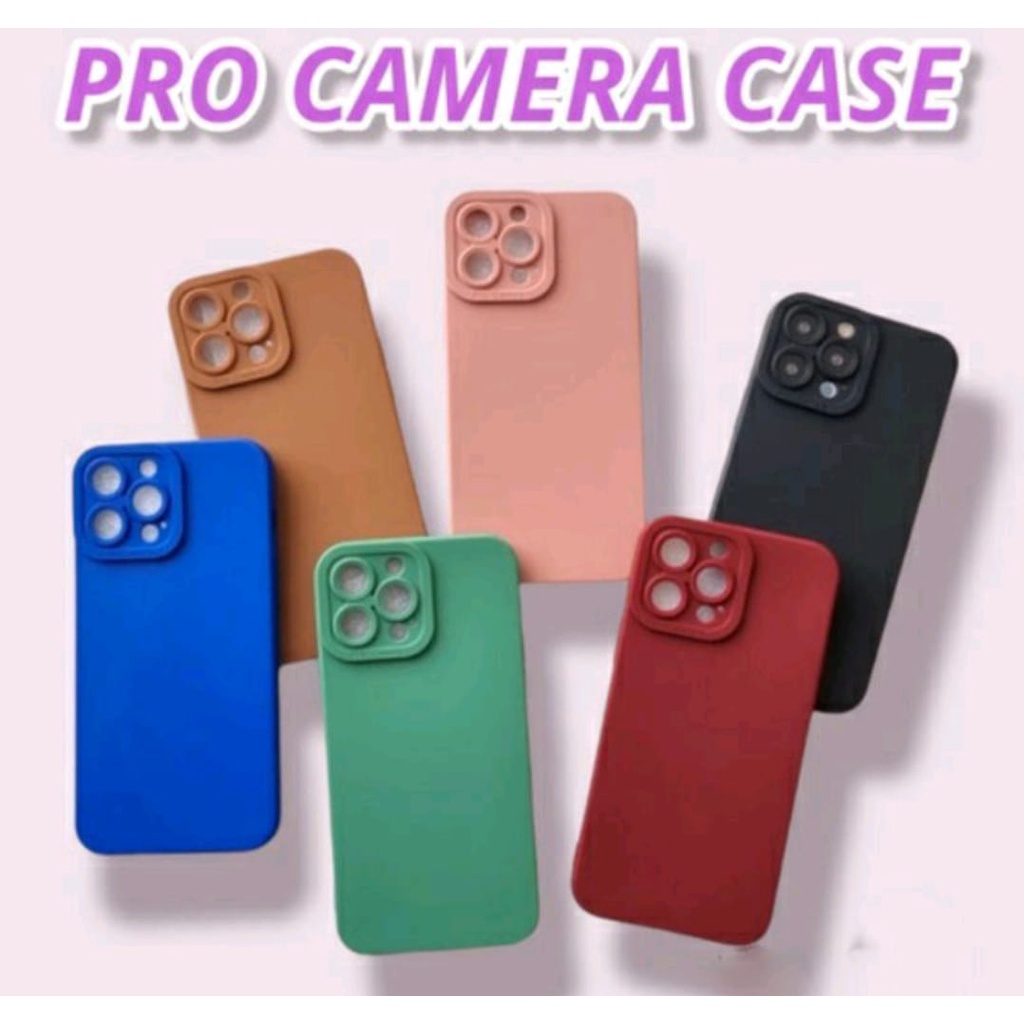 Softcase Pro Camera Iphone 6 6Plus 7 7Plus X Xr Xs Max Candy Case Full Color Polos Silikon TPU Hp