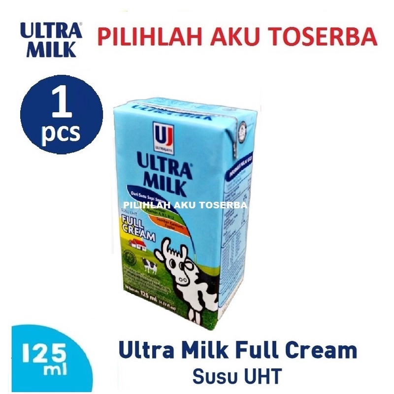 Susu Ultra FULL CREAM - 125 ml - (HARGA SATUAN)