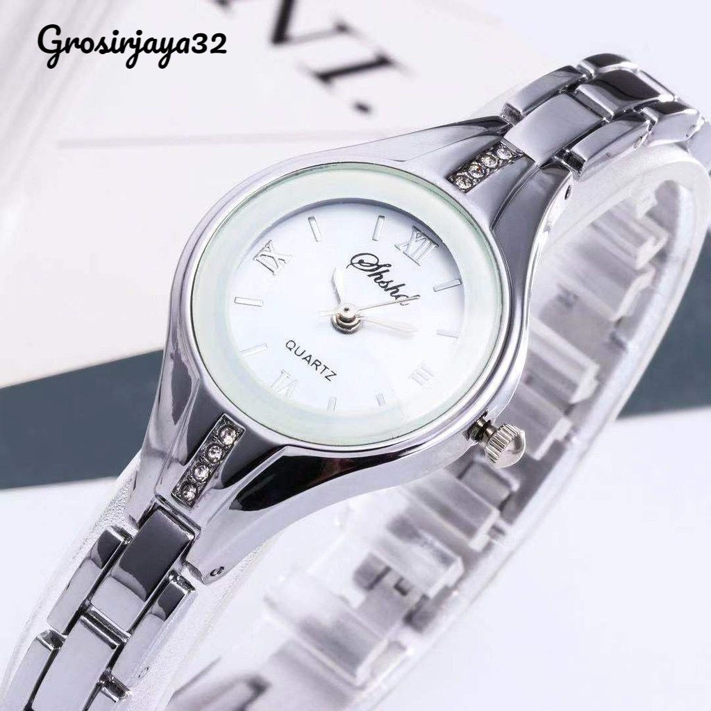 (GROSIRJAYA32) Jam tangan wanita analog SHSHD Romansa Gelang Stainless steel/Jam tangan casual wanita