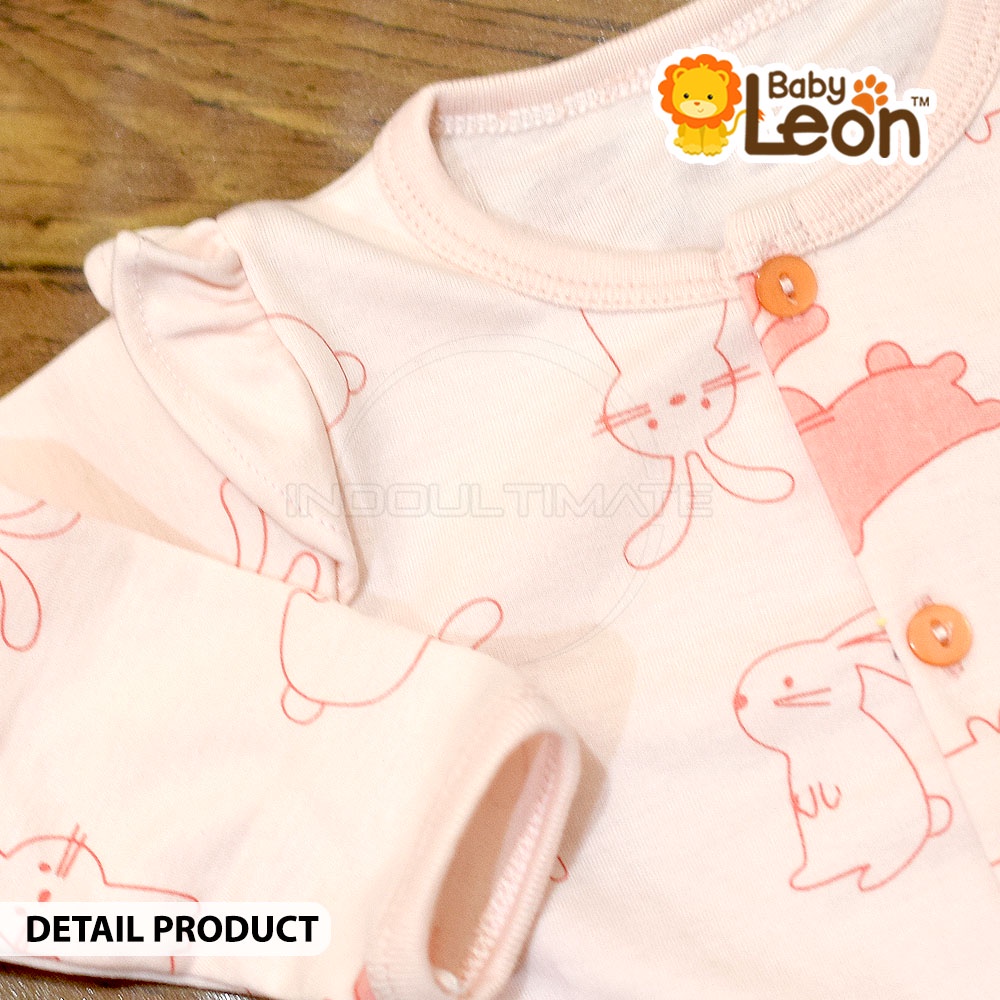 BABY LEON Jumpsuit Bayi Kaki Tertutup Lengan Panjang Jumper Bayi Perempuan Newborn BC-080 Baju Bayi Laki-Laki Baby Sleepsuit Baju Tidur Bayi Jumpsuit Panjang Kaki Tutup Pakaian Bayi