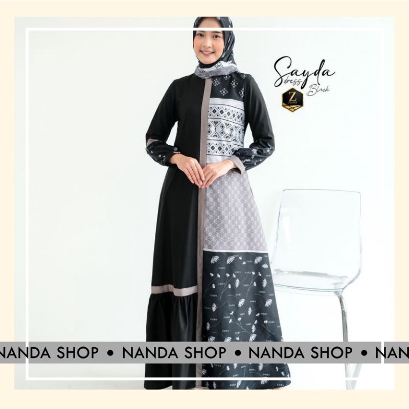 [ZALIFA] GAMIS SAYDA CASUAL BUSUI FRIENDLY TUYOBO PREMIUM (LD 94 - 110 cm) 100% ORI