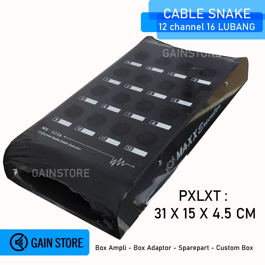 Box Cable Kabel Snake 12 Channel 16 lubang