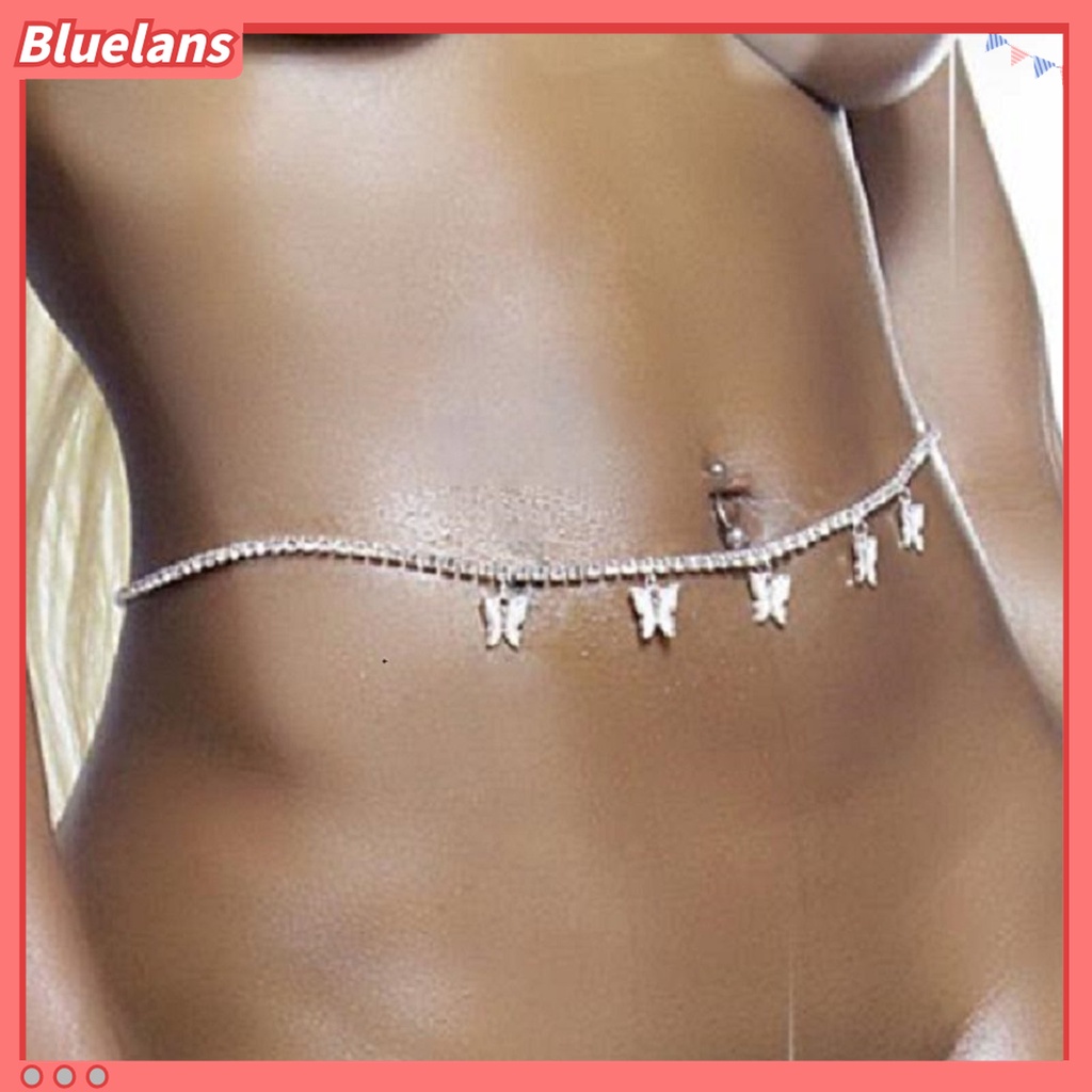 Rantai Pinggang Berlian Imitasi Adjustable Untuk Dekorasi Celana Menari