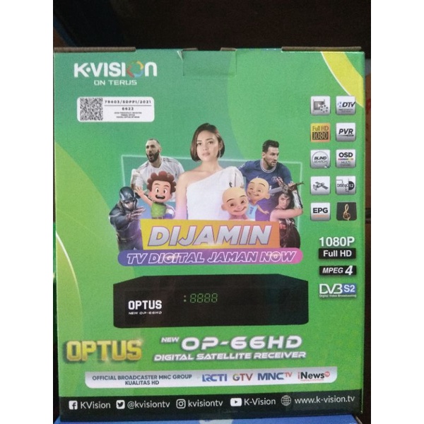 Receiver parabola optus new OP-66 HD gratis voucher 50ribu dalam mesin receiver