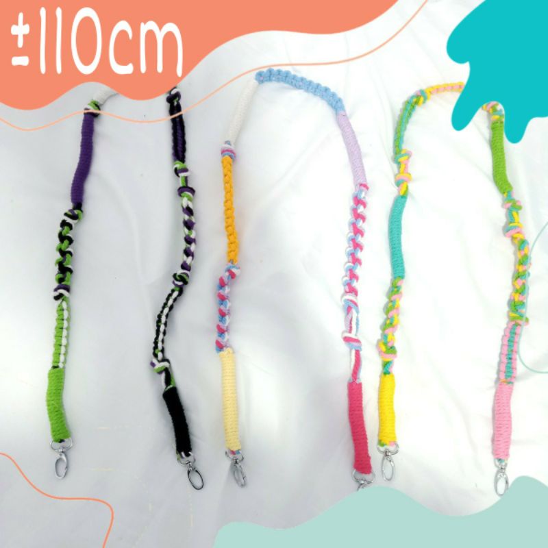 STRAP BAG MACRAME TALI TAS RAINBOW KOREAN FASHION - KatteLaurents