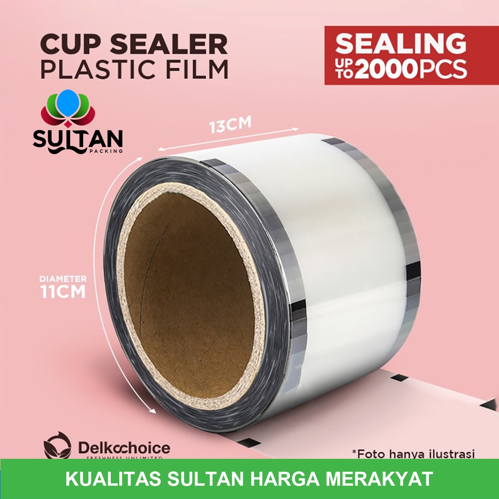 Cup Sealer Plastik Lid Plastik Roll Tutup Gelas Seal Cup 2000pcs