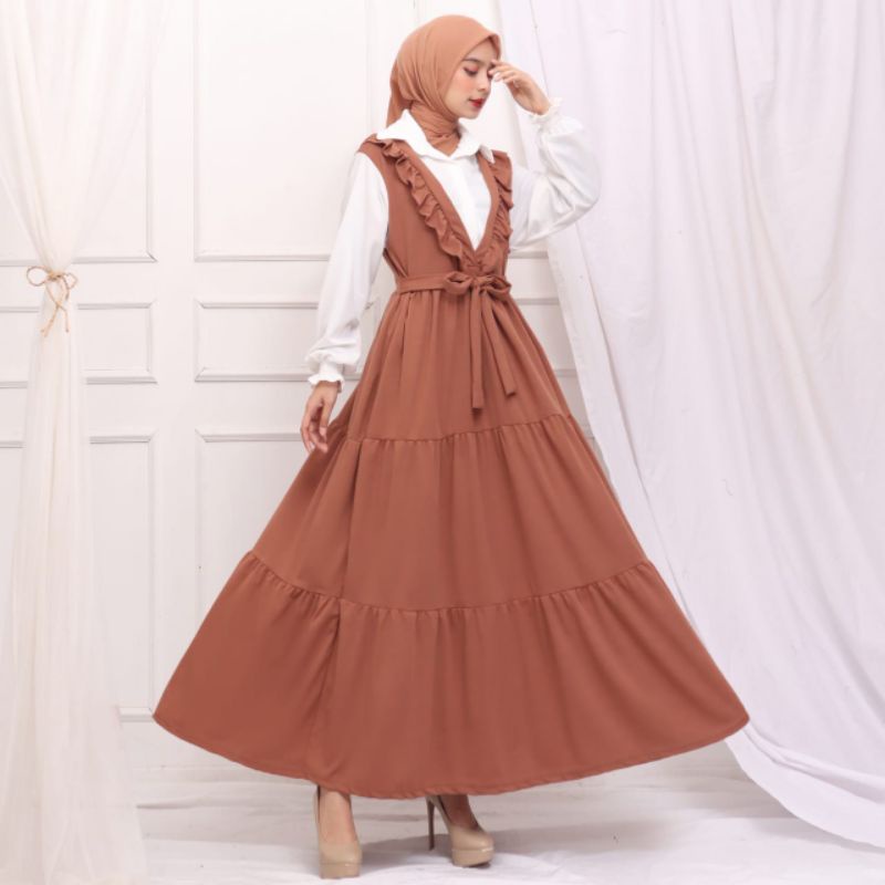 GROSIR ( 58 rb x 6 pcs  ) -KODE  187 GAMIS OVERALL VOXY PREMIUM