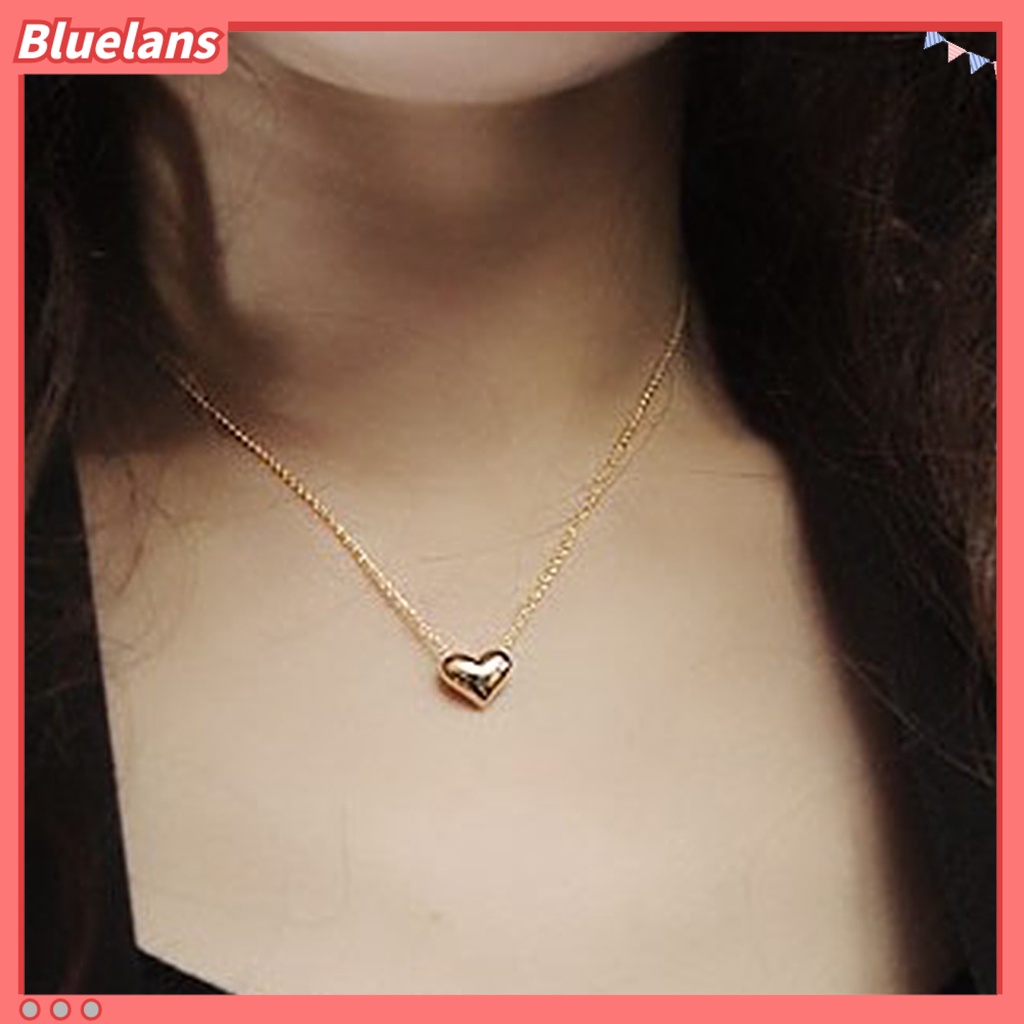 Bluelans Women Elegant Love Heart Pendant Necklace Choker Chain Jewelry Accessory Gift