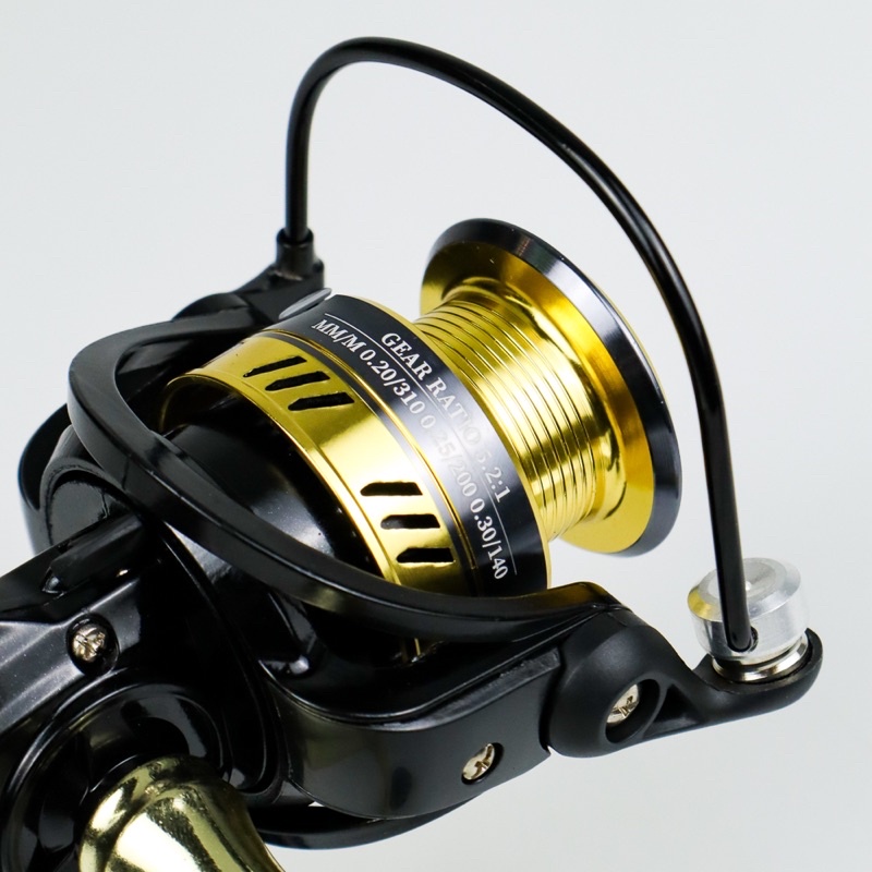 ELENXS Reel Pancing Fishing Reel Kumparan Pancing 5+1 Ball Bearing 5.2:1 - DW3000 - Black