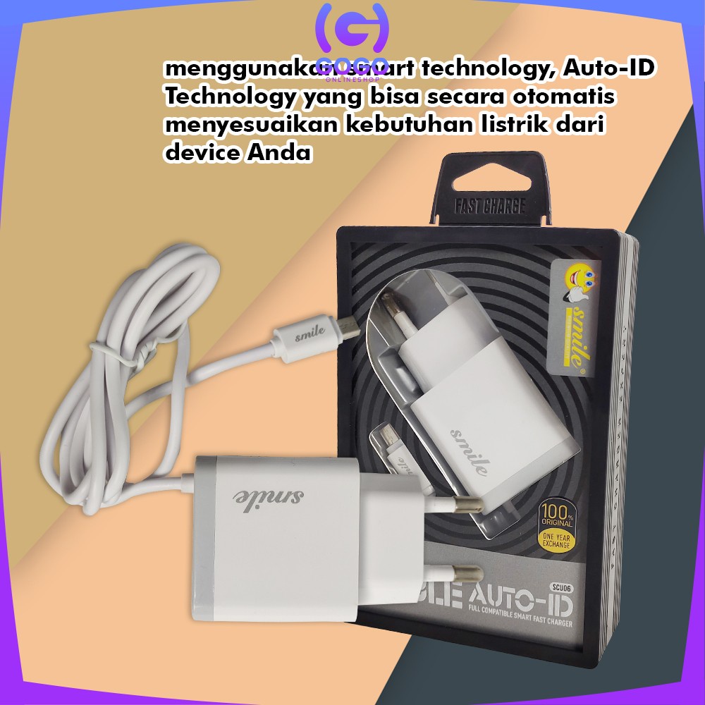 GOGO-C466 Charger Travel Adapter 2 Port USB Fast Charger Colokan USB Fast Charging / Dual USB Pengisi Daya Cepat