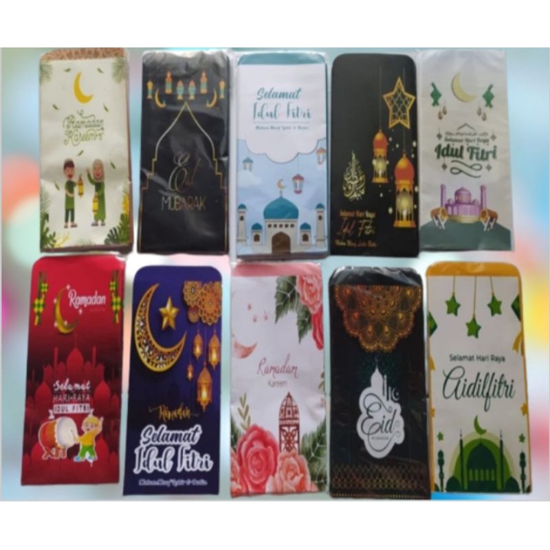 

Amplop Lebaran Ukuran Jumbo Tampa Lipat Uang isi 10Pcs Karakter
