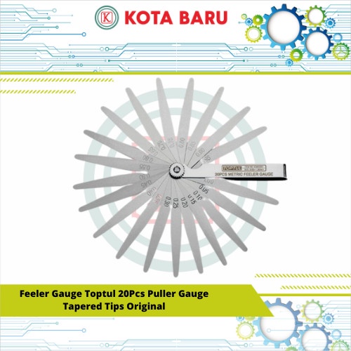 Jual Feeler Gauge Toptul 20Pcs Puller Gauge Tapered Tips Original